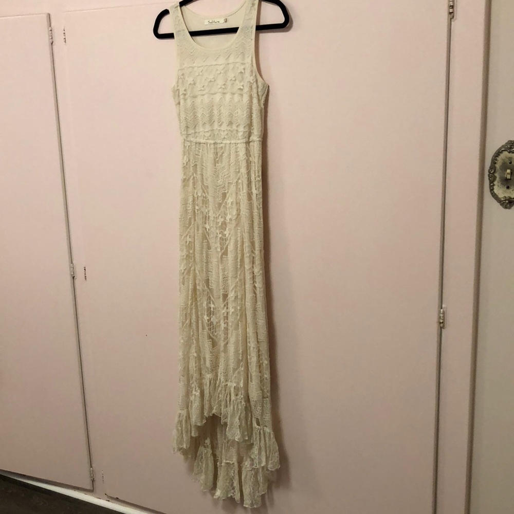 Solitaire High Low Crochet Dress